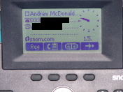 Picture of standard Snom 360 menu screen